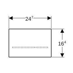 Geberit WC-Steuerung elektronisch Netz, 2-M, mit Sigma 80 Drückerplatte Square, berü... GEBERIT-116090SG6 4025410532114 (Abb. 1)