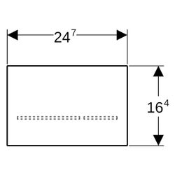 Geberit WC-Steuerung elektronisch Netz, 2-M, mit Sigma80 Drückerpl. Square, berühr.,... GEBERIT-116090SM6 4025410531841 (Abb. 1)