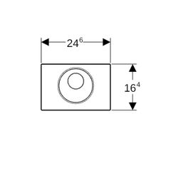 Geberit Sigma 10 WC-Steuerung elektronisch Netz, 1-M, Edelstahl gebürstet/poliert, a... GEBERIT-115890SN6 4025410532022 (Abb. 1)