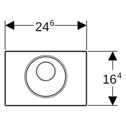 Geberit Sigma10 WC-Steuerung elektronisch Netz, 1-Mengen-Ausl., autom./berührungslos... GEBERIT-115890166 4025410703668 (Abb. 1)