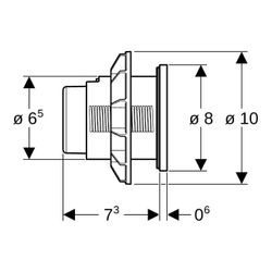 Geberit Typ 01 Fernbetätigung pneumatisch, 2-Mengen-Spülung, Möbeldrücker, Mattchrom... GEBERIT-116050JQ1 4025410741127 (Abb. 1)