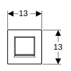 Geberit Typ 20 (Typ 30) Drückerplatte für Urinalsteuerung mit pneumatischer Spülausl... GEBERIT-243270KH1 4025416521846 (Abb. 1)