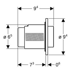 Geberit Typ 01 Fernbetätigung pneumatisch, 2-Mengen-Spülung, Unterputz-Drücker, vorr... GEBERIT-116044111 4025416322603 (Abb. 1)