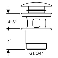 Geberit Ablaufventil Apparateanschlüsse, 1 1/4, 152076211... GEBERIT-152076211 4025410698629 (Abb. 1)