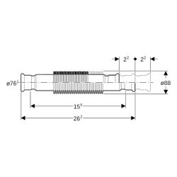 Geberit Mapress C-Stahl Axialkompensator mit Pressmuffen Außendurchmesser 76,1mm... GEBERIT-23939 4024723239390 (Abb. 1)