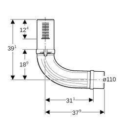 Geberit Silent-Pro BottomTurn Bogen MX 110mm... GEBERIT-393525141 4025410709288 (Abb. 1)