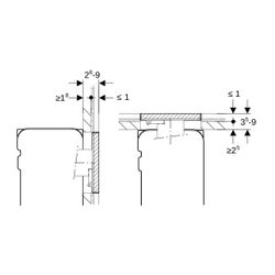 Geberit Omega Abdeckplatte flächenbündig, mit Sichtrahmen Sonderanfertigung... GEBERIT-115088001 4025416485353 (Abb. 1)