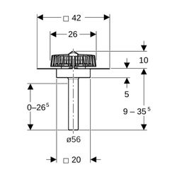 Geberit Pluvia Dachwassereinlauf mit Anschlussblech Maximale Ablaufleistung 12l/s... GEBERIT-359108001 4025410162922 (Abb. 1)