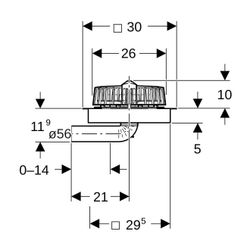 Geberit Pluvia Dachwassereinlauf mit Befestigungsflansch, für Dachabdichtungsfolien ... GEBERIT-359117001 4025410163011 (Abb. 1)