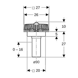 Geberit Pluvia Dachwassereinlauf mit Anschlussblech für Rinnen Maximale Ablaufleistu... GEBERIT-359100001 4025410162847 (Abb. 1)
