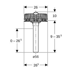 Geberit Pluvia Dachwassereinlauf mit Flansch, für Rinnen Maximale Ablaufleistung 12l... GEBERIT-359112001 4025410162960 (Abb. 1)