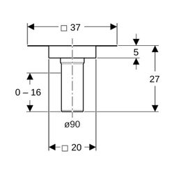 Geberit Pluvia Dampfsperrenanschluss Außendurchmesser 90mm, Anschluss Abdichtung Ede... GEBERIT-359102001 4025410162861 (Abb. 1)