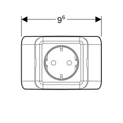 Geberit Steckdosenelement für Geberit ONE Spiegelschrank... GEBERIT-502669001 4025410733054 (Abb. 1)