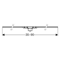 Geberit CleanLine50 Duschrinne Länge 30-90cm, Edelstahl gebürstet, Baujahr 2025... GEBERIT-154446KS2 4064746051197 (Abb. 1)