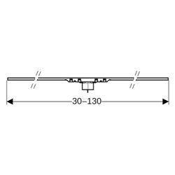 Geberit CleanLine50 Duschrinne Länge 30-130cm, Edelstahl gebürstet, Baujahr 2025... GEBERIT-154447KS2 4064746051234 (Abb. 1)
