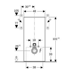 Geberit Monolith Plus Sanitärmodul für Wand-WC 101cm, Frontverkl.Steinzeug Schiefero... GEBERIT-131222007 4025410763174 (Abb. 1)