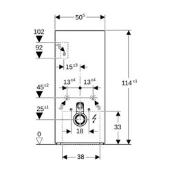 Geberit Monolith Plus Sanitärmodul für Wand-WC 114cm, Frontverkl. Steinzeug Schiefer... GEBERIT-131231007 4025410763297 (Abb. 1)