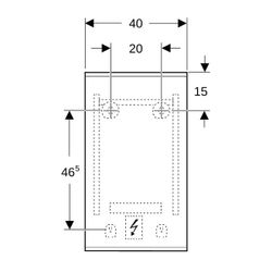 Geberit Option Plus Square Lichtspiegel, direkte, indirekte Beleuchtung, 40x70x3,5cm... GEBERIT-502780141 4025410059963 (Abb. 1)
