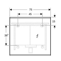 Geberit Option Plus Square Lichtspiegel, direkte, indirekte Beleuchtung, 75x70x3,5cm... GEBERIT-502782141 4025410060006 (Abb. 1)