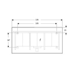 Geberit Option Plus Square Lichtspiegel, direkte, indirekte Beleuchtung, 135x70x3,5c... GEBERIT-502786141 4025410060082 (Abb. 1)