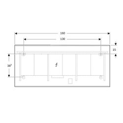 Geberit Option Plus Square Lichtspiegel, direkte, indirekte Beleuchtung, 160x70x3,5c... GEBERIT-502787141 4025410060105 (Abb. 1)