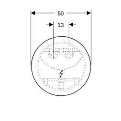 Geberit Option Round Lichtspiegel mit direkter und indirekter Beleuchtung 50x50cm, D... GEBERIT-502796001 4025410060112 (Abb. 1)