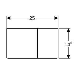 Geberit Sigma 70 Drückerplatte, 2-Mengen-Spülung Square Breite 25cm, Rotgold gebürst... GEBERIT-115622QB1 4025410762337 (Abb. 1)