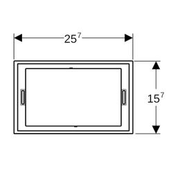 Geberit Sigma 70 Abdeckrahmen für Drückerplatte, Square, hochglanz verchromt... GEBERIT-115623211 4025410053565 (Abb. 1)