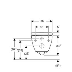 Geberit Acanto Wand-WC-Set Tiefspüler geschlossenes Keramikdesign TurboFlush Weiß, W... GEBERIT-502774001 4025410066831 (Abb. 1)