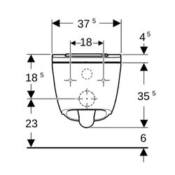 Geberit AquaClean Sela Square WC-Komplettanlage Wand-WC, Weiß... GEBERIT-146250011 4025410103185 (Abb. 1)