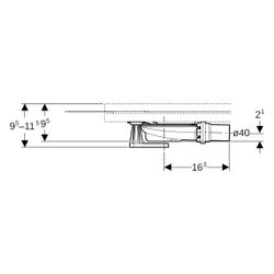 Geberit Duschwannenablauf mit 4 Füßen, für Setaplano Duschfläche, Sperrwasserhöhe 30... GEBERIT-154020001 4025416545903 (Abb. 1)