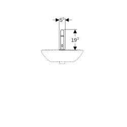 Geberit Piave Waschtischarmatur Standmontage, Generatorbetrieb, für UP-Funktionsbox ... GEBERIT-116185211 4025416834724 (Abb. 1)