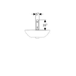 Geberit Brenta Waschtischarmatur, Standmontage, Netzbetrieb, für UP-Funktionsbox, mi... GEBERIT-116192SN1 4025410065025 (Abb. 1)