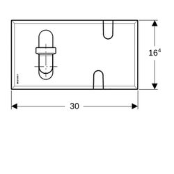Geberit Abdeckplatte für Waschtischarmaturen mit UP-Funktionsbox, Unterputz-Geruchsv... GEBERIT-116426111 4025416836568 (Abb. 1)