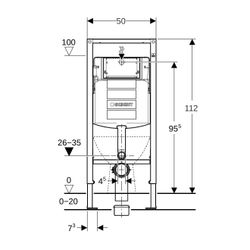 Geberit Duofix Element für Kinder-, Kleinkinder-Stand-WC, 112cm, für Trockenbau, mit... GEBERIT-111915005 4025416536093 (Abb. 1)