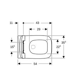 Geberit Renova Plan Set Wand-WC Tiefspüler, Rimfree, mit WC-Sitz Tiefe 54cm, Weiß... GEBERIT-500817001 4025410717948 (Abb. 1)