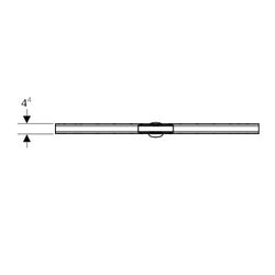 Geberit CleanLine 80 Duschrinne, Länge 30-90cm, Edelstahl poliert, beschichtet, Edel... GEBERIT-154440KS1 4025410736611 (Abb. 1)