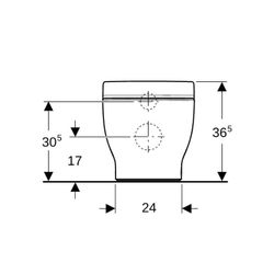 Geberit Bambini Stand-WC für Kinder, Tiefspüler Rimfree, Höhe 30cm, Weiß, KeraTect... GEBERIT-502966008 4025410105387 (Abb. 1)