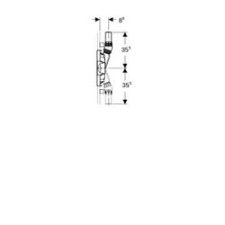 Geberit Duofix Element für Dusche, 130cm, mit CleanWall Wandablauf, Wandarmatur Aufp... GEBERIT-111589002 4064746030703 (Abb. 1)