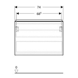 Geberit Acanto Unterschrank für Waschtisch, 1 Schublade/Innenschublade WT 75cm, Weiß... GEBERIT-503004013 4025410126559 (Abb. 1)