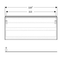 Geberit Acanto Unterschrank für Waschtisch 1 Schublade/Innenschublade WT 120cm Weiß ... GEBERIT-503006011 4025410127433 (Abb. 1)