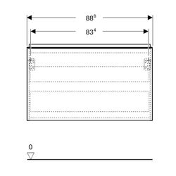 Geberit Acanto Unterschrank für Waschtisch 1 Schublade/Innenschublade WT 90cm Lava l... GEBERIT-503005JK2 4025410141361 (Abb. 1)