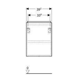 Geberit Acanto Unterschrank für Handwaschbecken, 1 Tür WT 40cm, Weiß lackiert matt/p... GEBERIT-503001013 4025410126467 (Abb. 1)