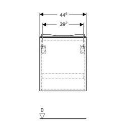 Geberit Acanto Unterschrank für Handwaschbecken 1 Schublade WT 45cm Weiß lackiert ho... GEBERIT-503002012 4025410126481 (Abb. 1)