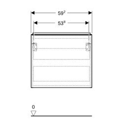 Geberit Acanto Unterschrank für WT 1 Schublade/Innenschublade verkürzte Ausl. WT 60c... GEBERIT-503008JH1 4025410143525 (Abb. 1)