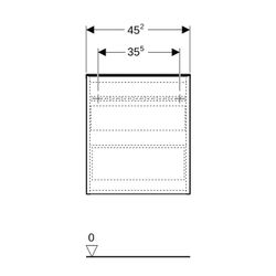 Geberit Acanto Seitenschrank 1 Schublade/Innenschublade H 52cm Weiß lackiert hochglä... GEBERIT-503010012 4025410133434 (Abb. 1)