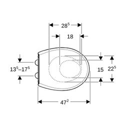 Geberit Renova WC-Sitz, WC-Sitzring für Kinder Befür von oben, Absenkautomatik Quick... GEBERIT-500981011 4025410739056 (Abb. 1)