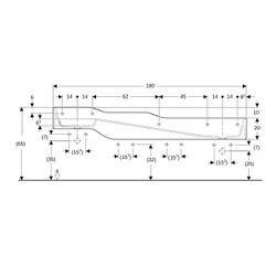 Geberit Bambini Spiel-/Waschlandschaft, 4 Waschplätze, tieferes Becken rechts B 180c... GEBERIT-502978002 4064746000867 (Abb. 1)