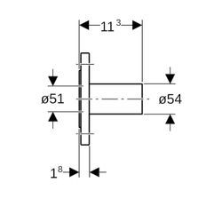 Geberit Mapress Edelstahl Flansch PN 10/16, mit Einschubende d 54mm, DN 50... GEBERIT-33748 4024723337485 (Abb. 1)