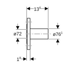 Geberit Mapress Edelstahl Flansch PN 10/16, mit Einschubende d 76,1mm, DN 65... GEBERIT-33749 4024723337492 (Abb. 1)